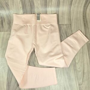 Aerie Chill Play Move 7/8 Feel Smooth Leggings Womens Large Pink High Waist